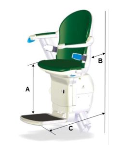 Handicare 1000 Dimensions